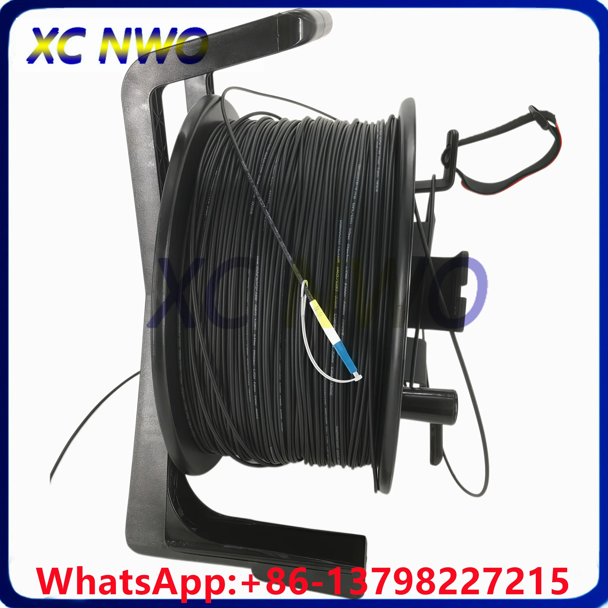 1C, Sm, G657A1, Cavo Nero Armato Lszh, Diametro: 3,0 Mm, Cavo Patch In Fibra Ottica LCUPC-LCUPC, 300M500M (0,5M Dal Connettore Al Connettore Lc)-image