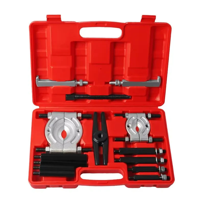 

14pcs Mechanical Double Disc Puller Chuck Gearbox Outer Bearing Remover Tool Box Separator Combination Set Bearing Splitter Car