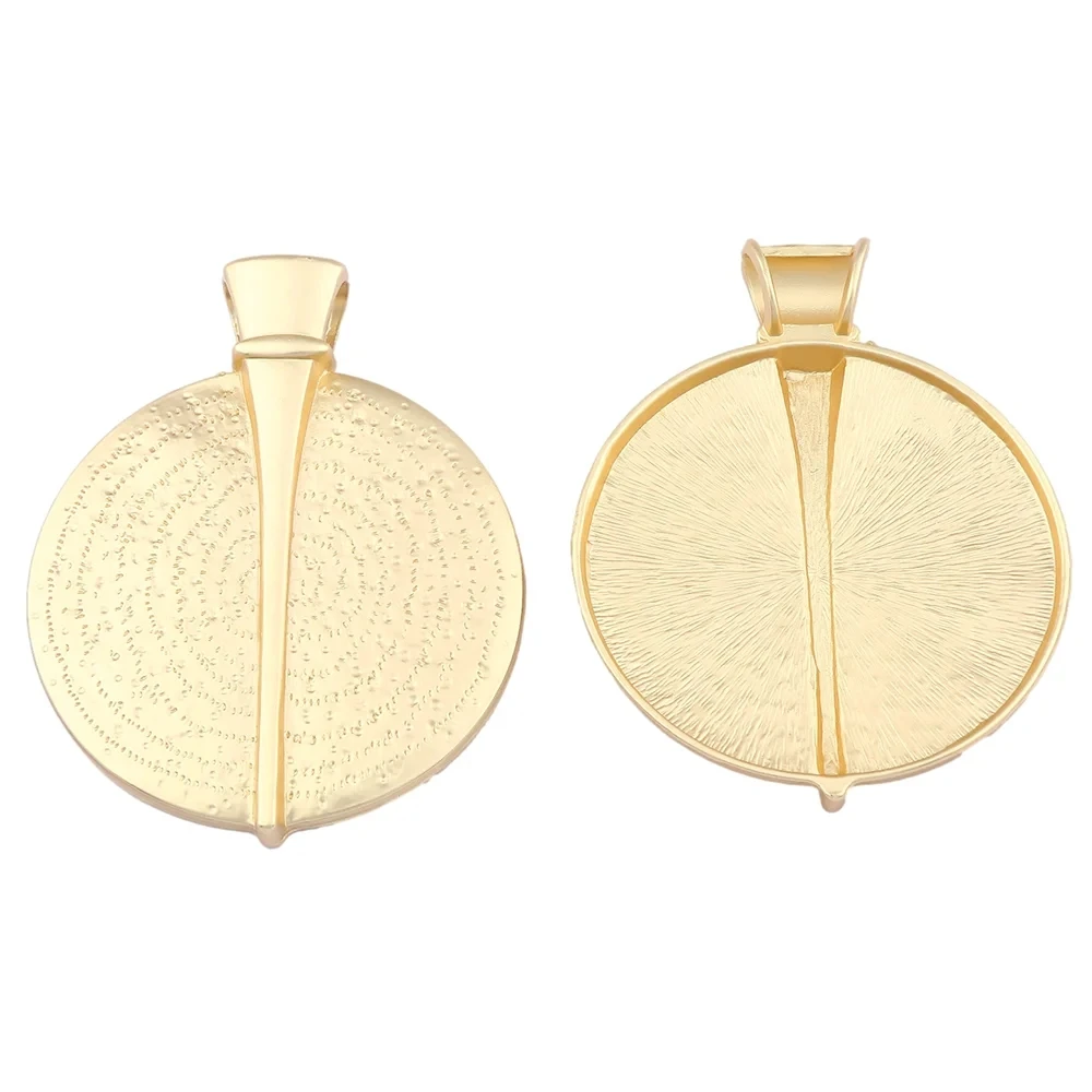 1 Piece Golden Color Large Round Medallion Bohemian Charms Pendants for DIY Necklace Jewelry Making Findings