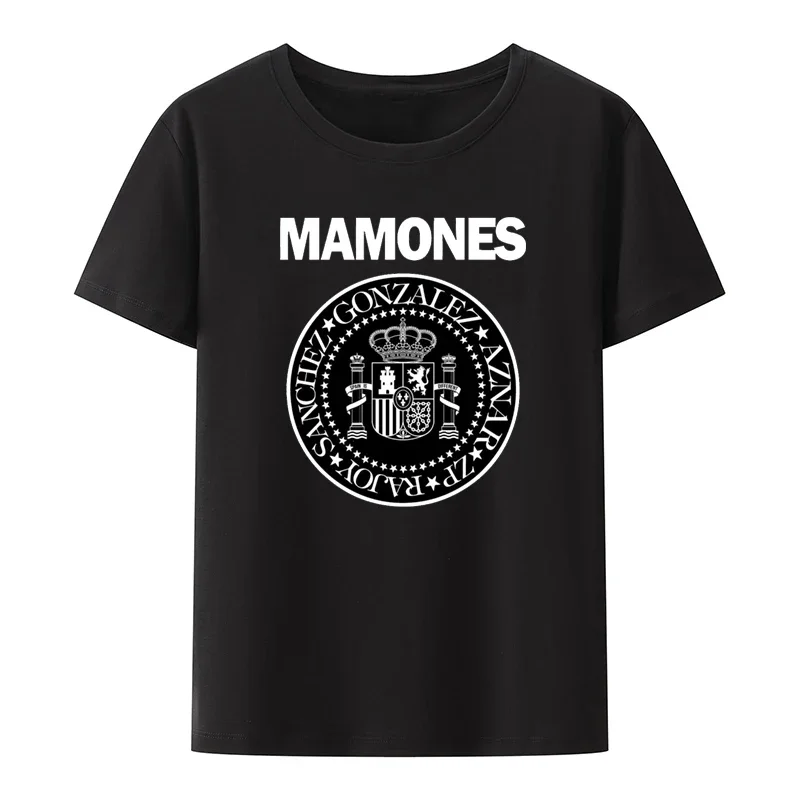 

Mamones Print Tops Cool Man Graphic T Shirts for Men Clothing Leisure O-neck Street Fashion Humor Women Clothes Cotton Tshirt