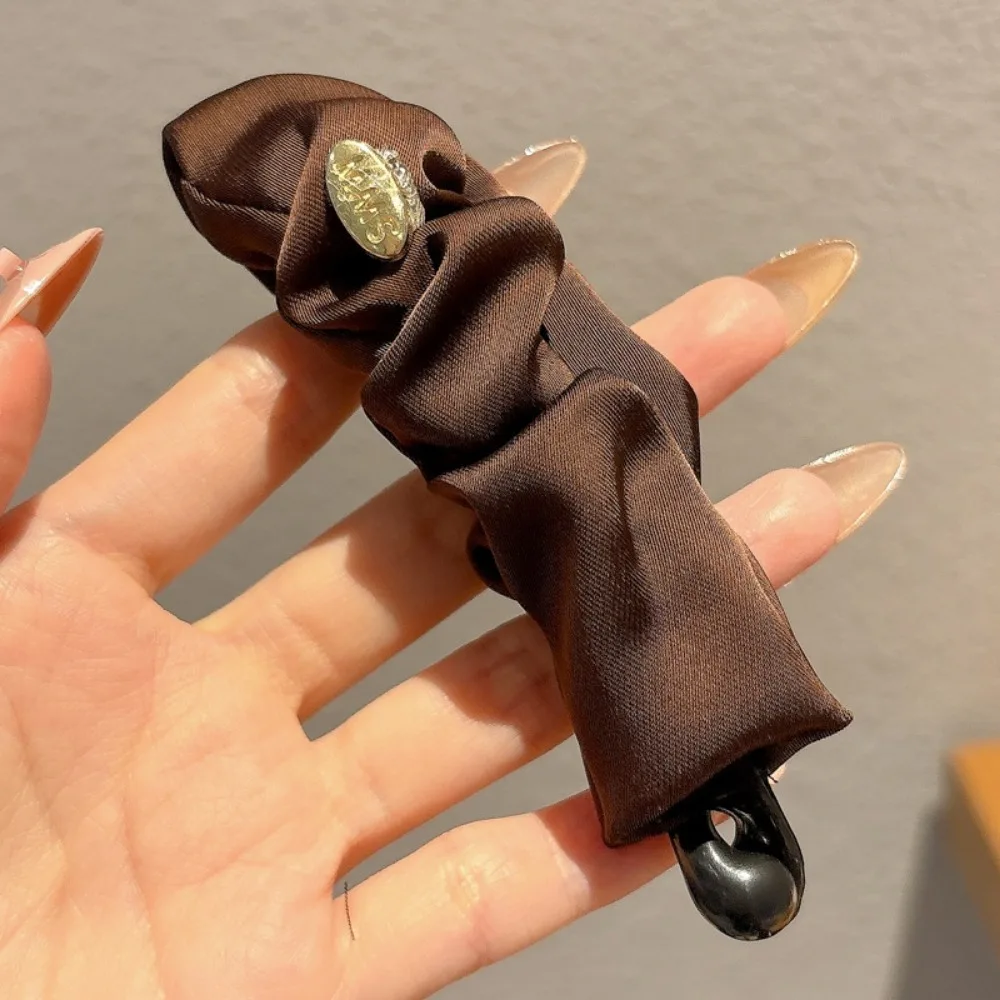 

Fashion Satin Banana Hair Clip Fold Korean Style Hair Ornament Hairpin Barrette Fashion Events