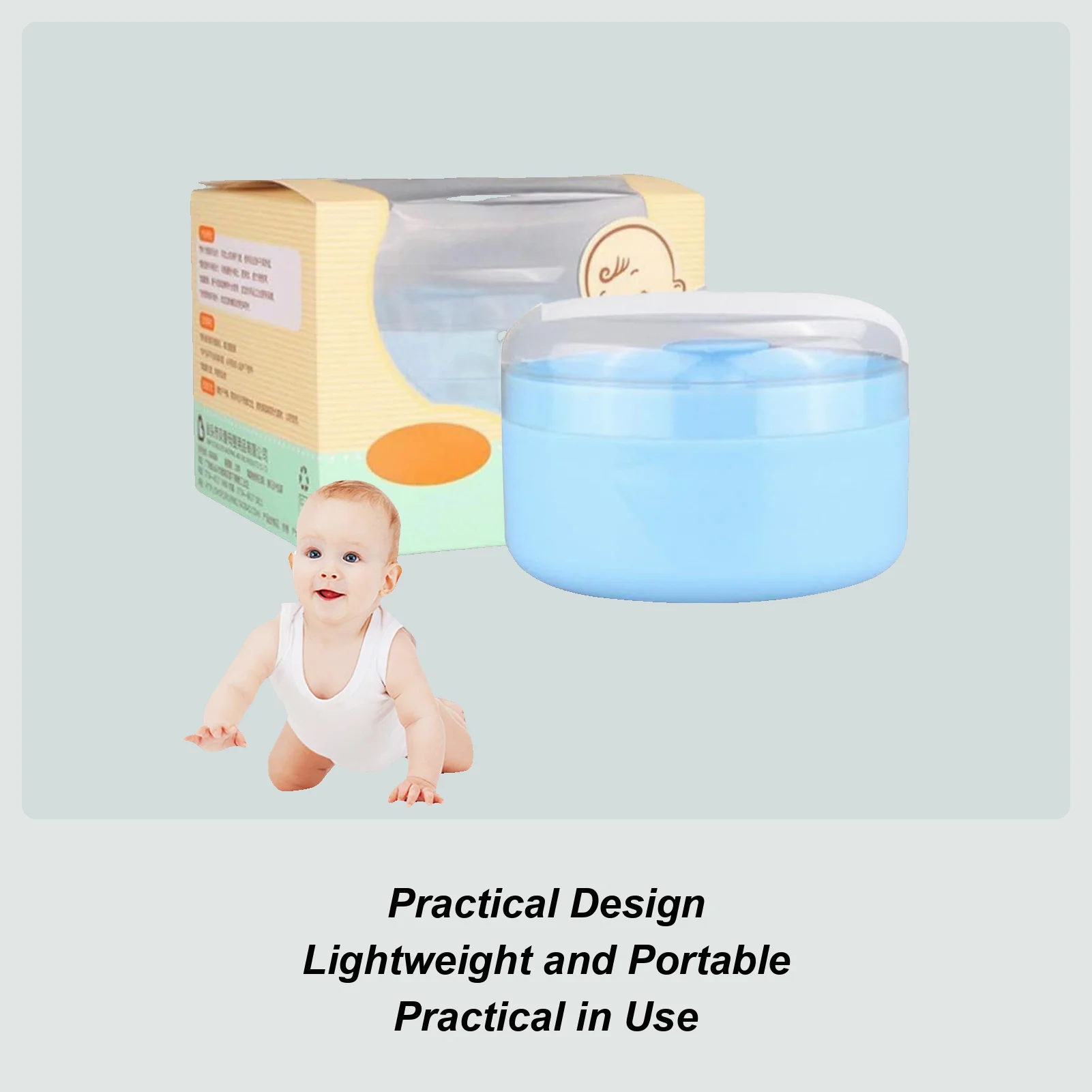 

Powder Puff Case Dusting Powder Jar Sponge Storage Box Applicator Holder For Travel Daily Caregivers Home Face Under Arms