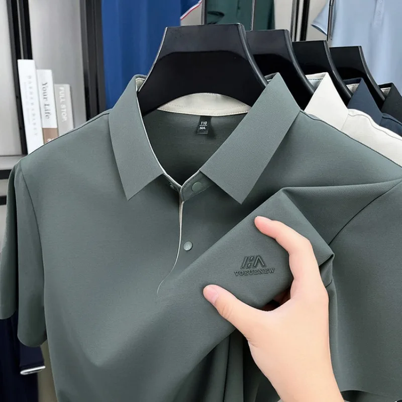 Men's Polo Shirts Tshirts Short Sleeve Print Versatile Casual Comfortable Summer Streetwear Top Tee