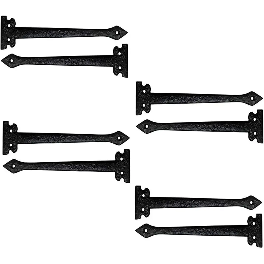 

Усиленные антикварные чугунные декоративные петли (8 шт., матовый черный) для дверей, ворот, мебели, гаражей, жалюзи и входных групп