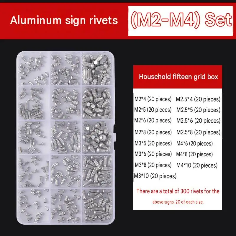 GB827 Name Plate Rivets M2 M3 M4 Aluminum Copper 304 Stainless Steel Solid Rivets