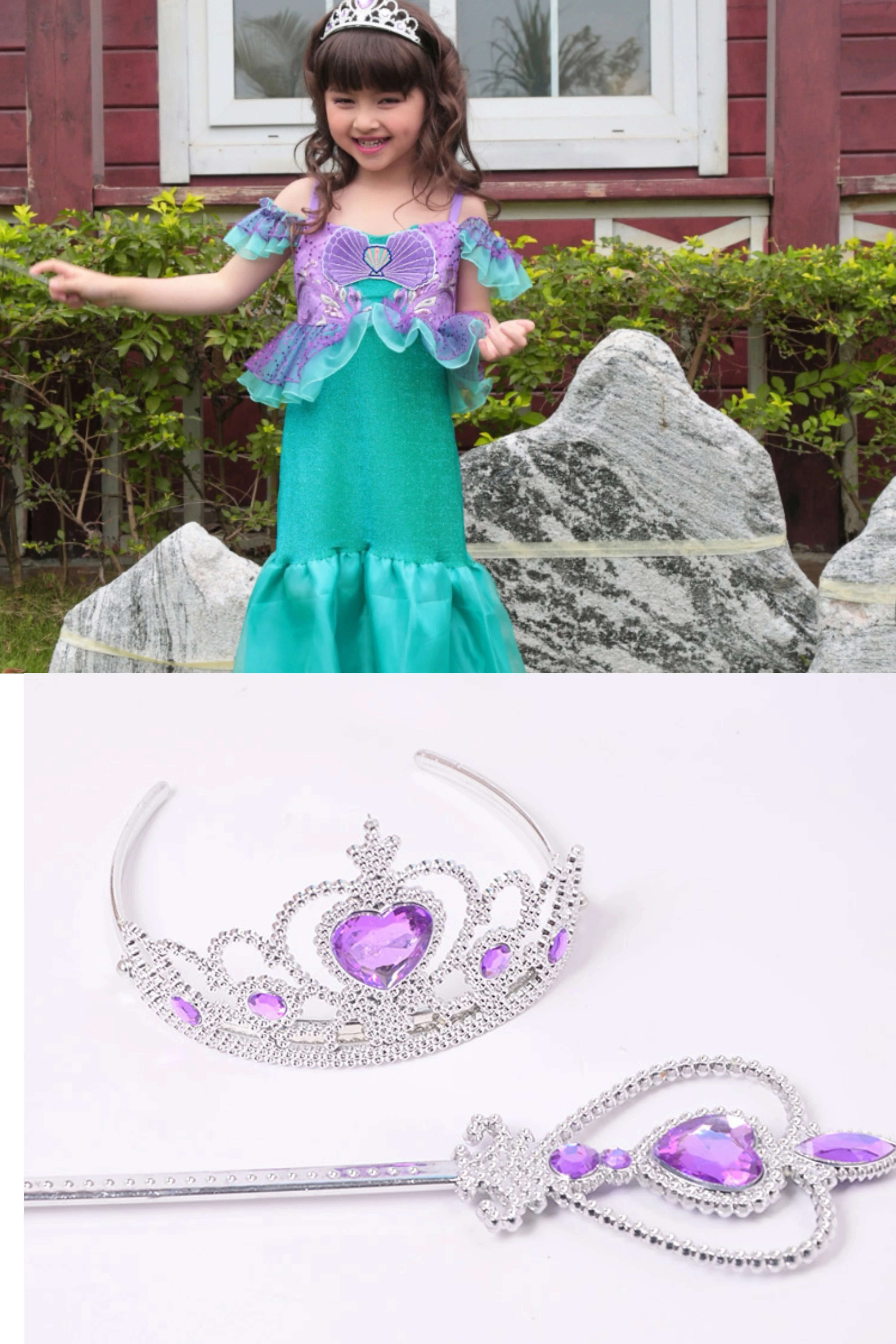 New Princess Dress Mermaid Flower Girl Dress For Wedding Satin Off Shoulder Applique Birthday Party First Communion Ball Gowns