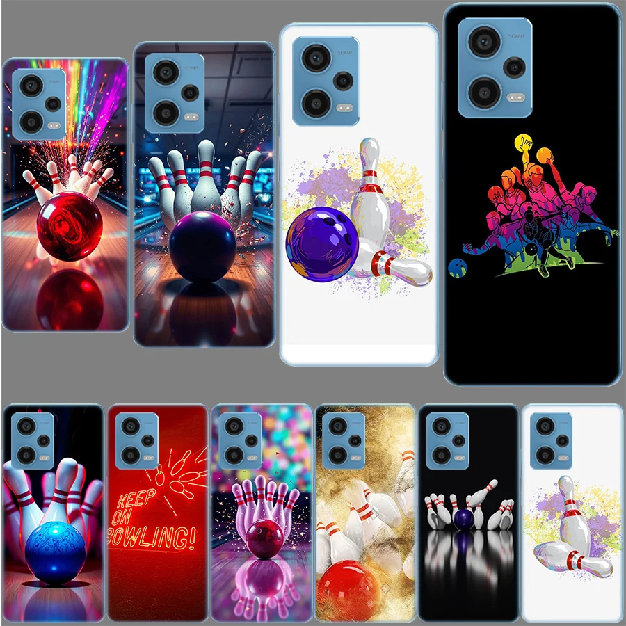 

Bowling Entertainment Activities Phone Case For Redmi Note 13 12 14 15 Pro Plus 13R 11 11T 11E 11S 10 Pro 10S 9 9S Cover Cell Cl