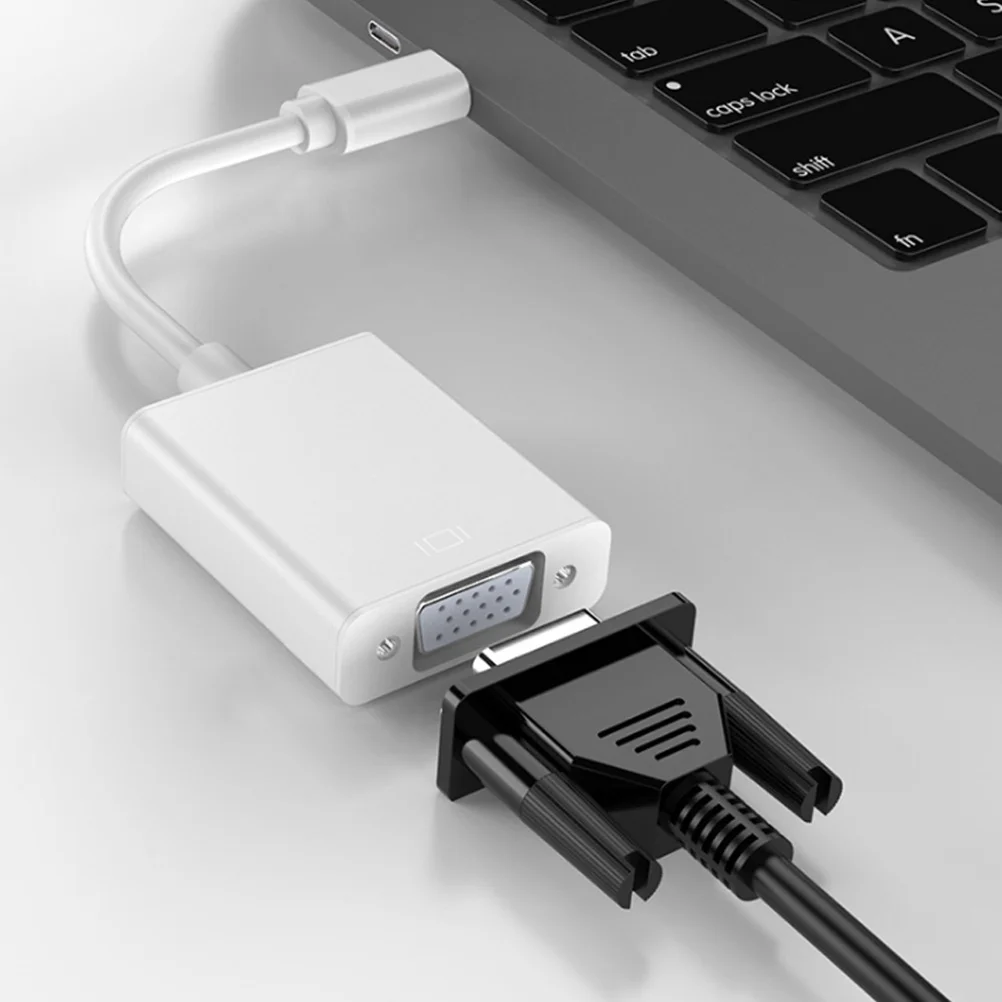 Kabel adapter USB-C na VGA USB 3.1 Typ C żeński konwerter VGA do laptopa, odwracany, Plug & Play, z możliwością wymiany podczas pracy