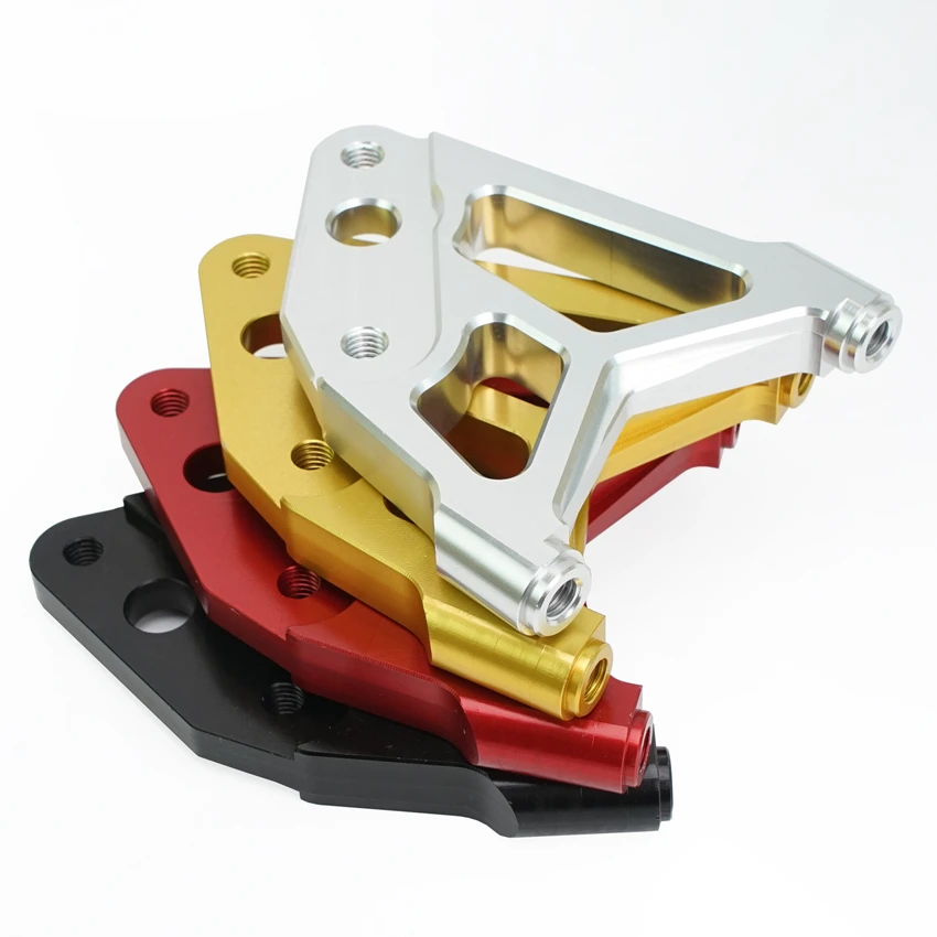 Suporte adaptador de pinça para motocicleta, garfo dianteiro preto, vermelho, dourado e prateado para disco de pinça de montagem radial de 82mm, 200mm, 220mm, garfo rápido