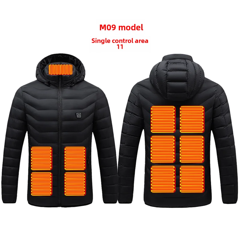 

Smart Heating Clothes Long Sleeve Winter Hooded Windproof Thermal Coat Men's Electric Heating Clothes Cotton-Padded Clothes