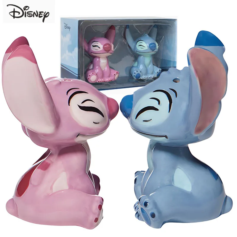 

Оригинальный гаражный комплект Disney Lilo & Stitch Stitch and Angel Spice Jar, аниме-фигурки, игрушки для мальчиков, подарочные модели, украшения