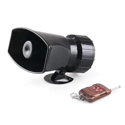 12V 7 Sound Horn Car 7 Tones Warning Alarm Megaphone Siren Speaker Wireless Remote Control