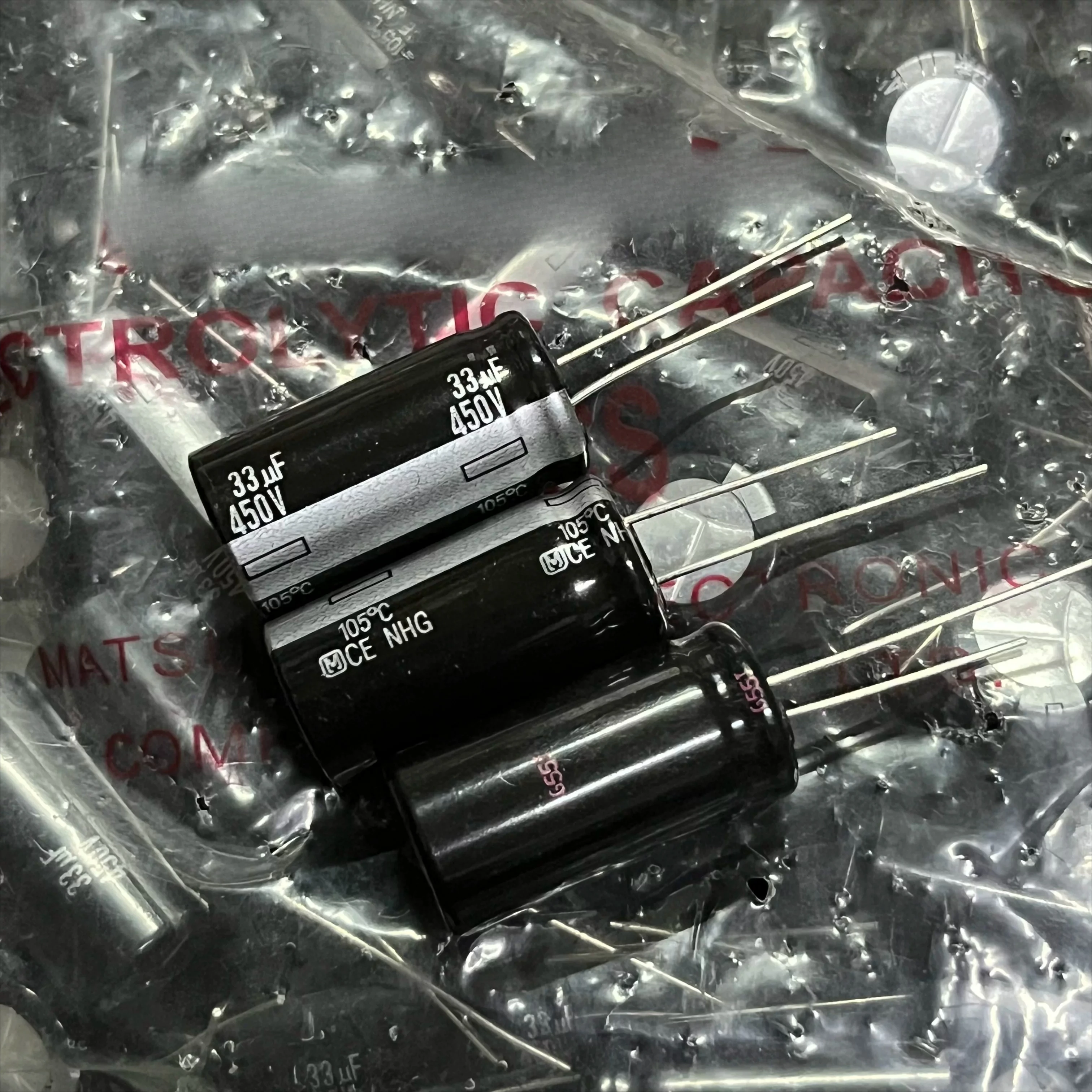 10pcs for Panasonic CE NHG Series 33UF 450V High Voltage, Audio Electrolytic Capacitors