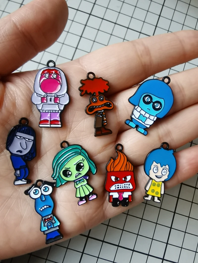 10PCS cartoon Inside Out  Pendant DIY Jewelry Necklace Earrings Bracelet Jewelry Earring Charms