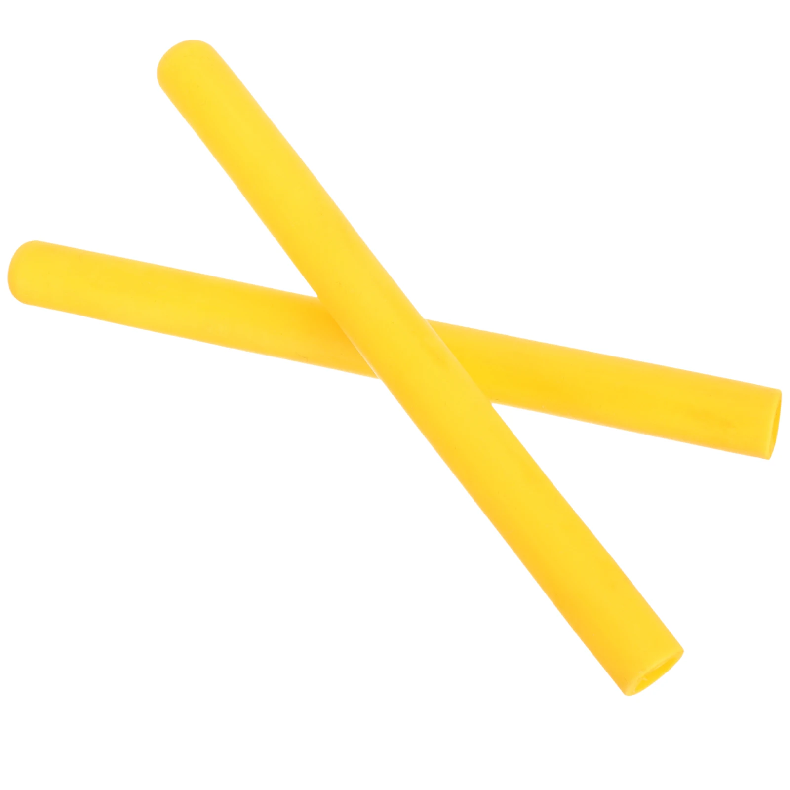 

2 Pcs Practice Drum Stick Rubber Cover for Drumstick Silicone Tips Accessories Covers Mute Yellow Damper