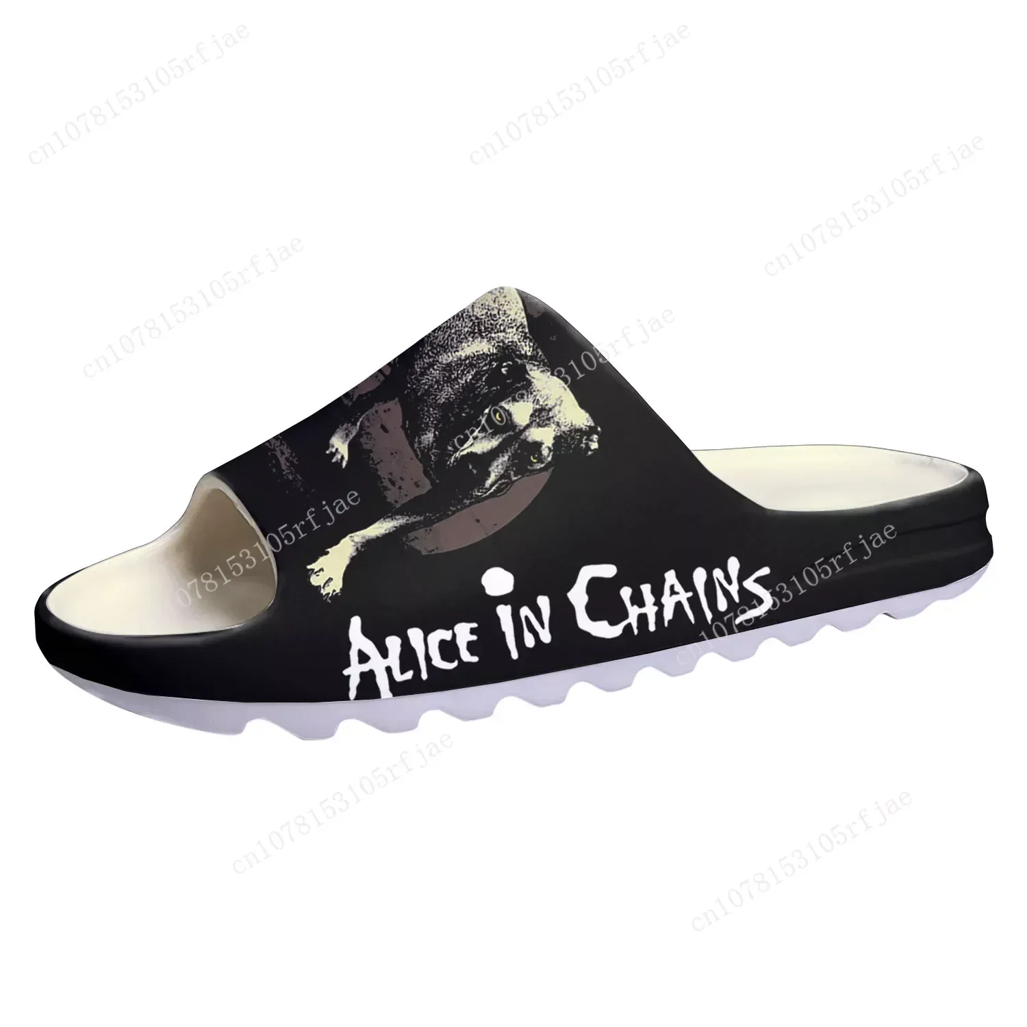 Alice In Chains Metal Rock Band Soft Sole Sllipers Home Clogs Water Shoes Mens Womens Teenager Beach Customize on Shit Sandals