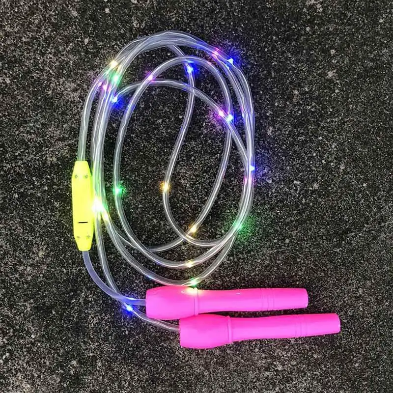 LED Light Up Jump Ropes for Kids Skipping Rop Glowing Home School Children Body Exercis Fun Fitness New