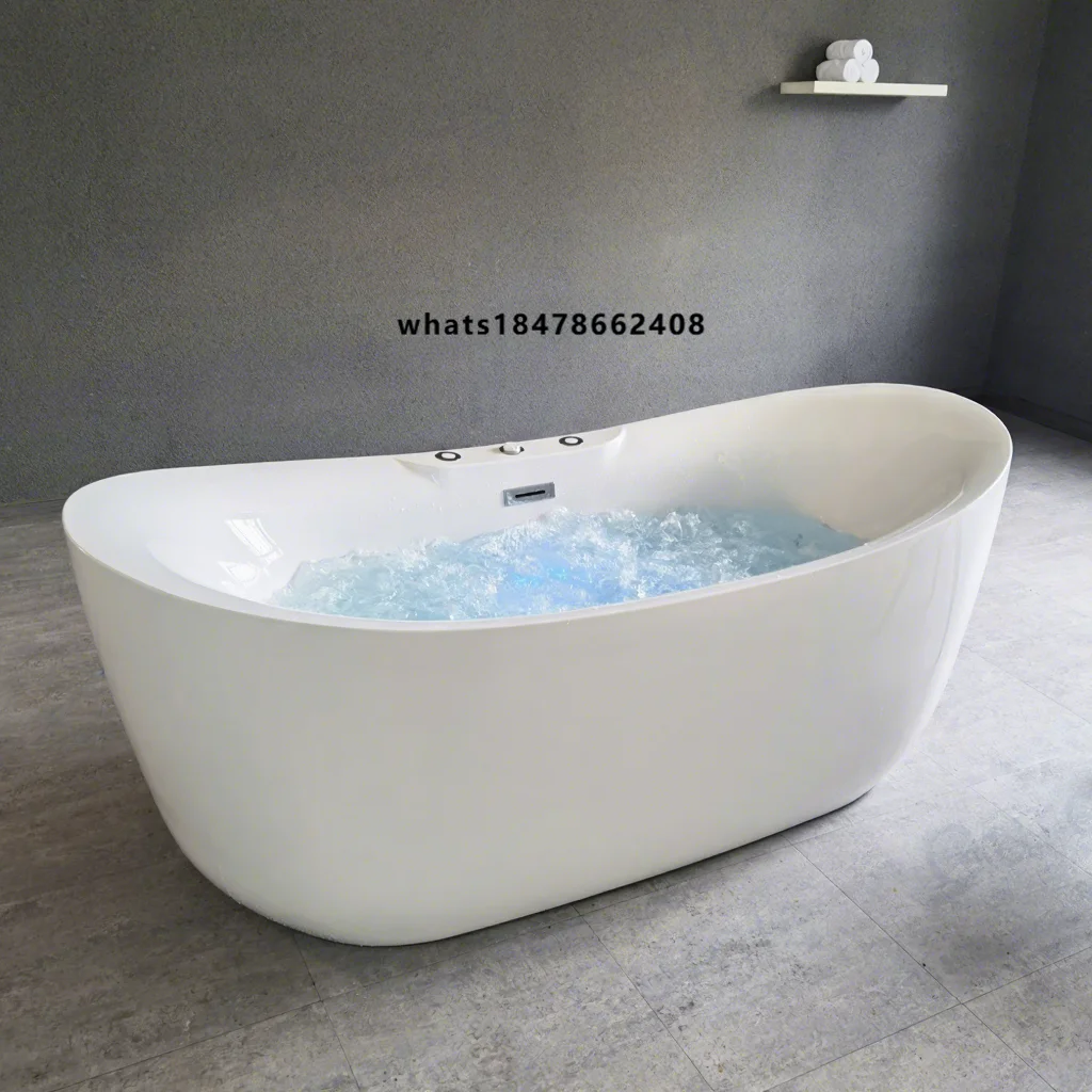 Gurgle Indoor Acrylic Whirlpool Bathtub Air Bubble Massage Tub For Home Hotel Luxury Bathroom