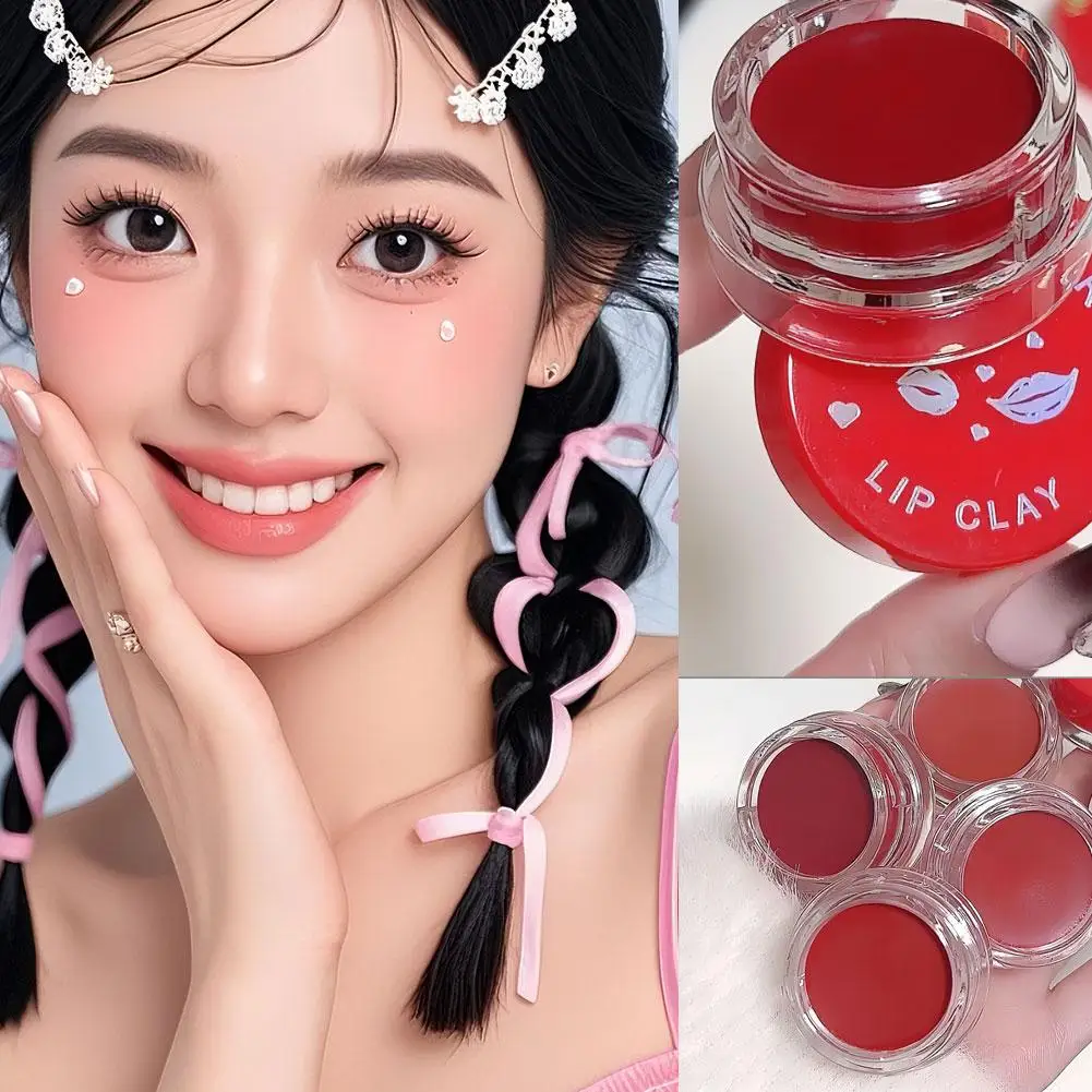 립&치크 듀얼 메이크업 립 머드 클레이 립스틱 매트 우든 로즈 립 틴트 피치 블러셔 크림 지속력 좋은 내추럴 무스 블러쉬