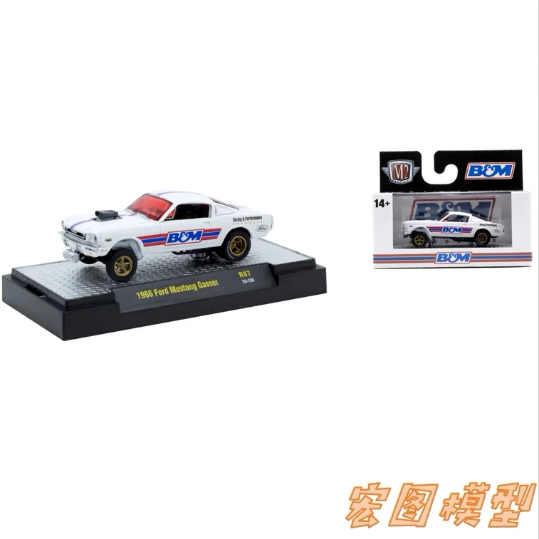 M2 Machines 1:64 1966 Ford Mustang Gasser diecast alloy car model Children's toys and gifts