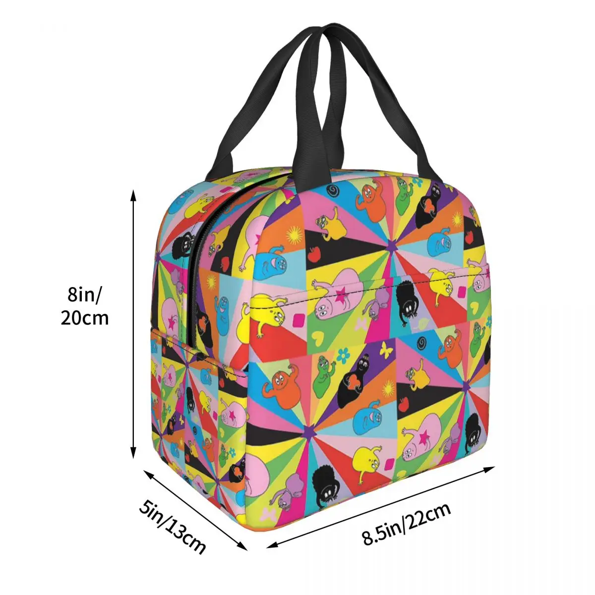 Barbapapa Cartoon Insulated Lunch Bag for Women Kids Portable Food Boxes Thermal Lunch Box Tote
