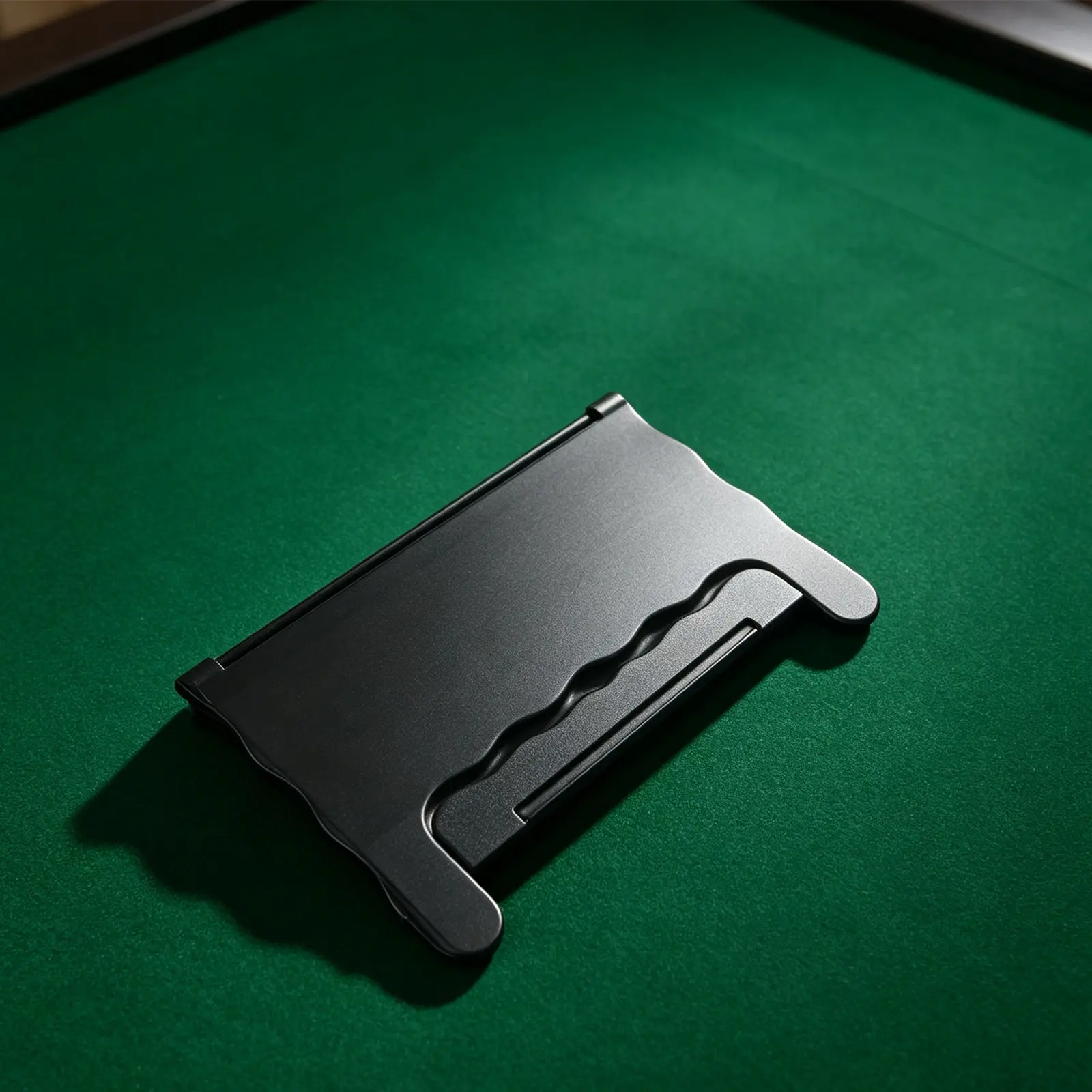 Foldable Mahjong Card Holder Tray Black Space-Saving Scorecard Organizer for Tabletop Party Game Night American Mahjong Card