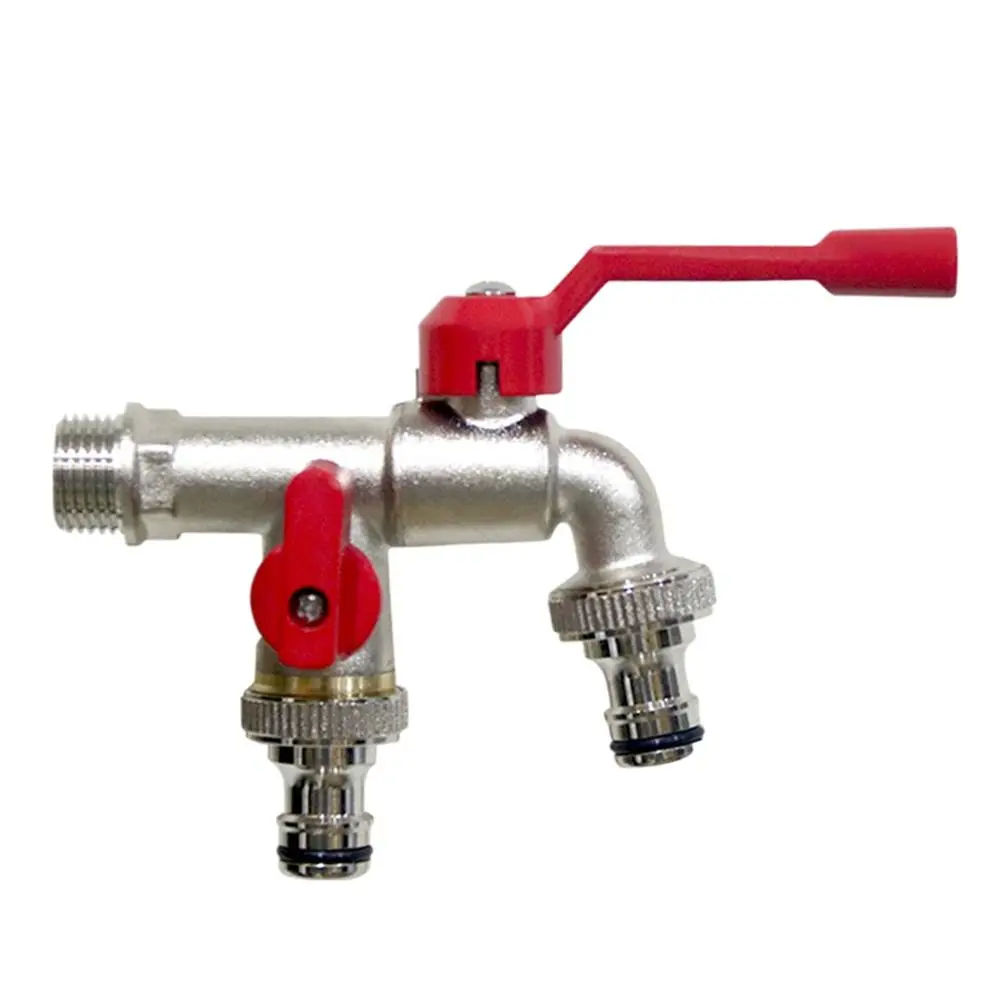 

Полностью медный кран для водопроводной воды, один в один выход, 4/6 дюймов, разъем для разветвителя воды, резьба, садовый резервуар для орошения, разъем для крана