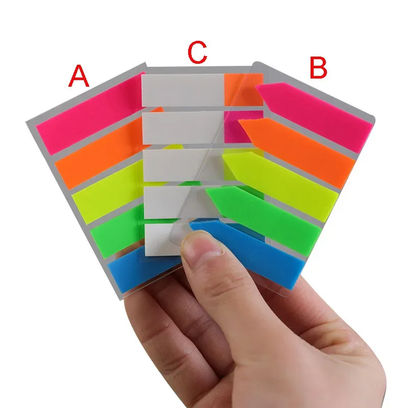 100Pcs Fluorescence Sticky Notes Loose-leaf Index Bookmark Sticker Office Stationery Supplies