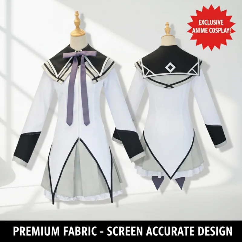 

☆YunCos Akemi Homura Cosplay Skirt Anime Magical Girl Uniform Set Top Skirts Stockings☆