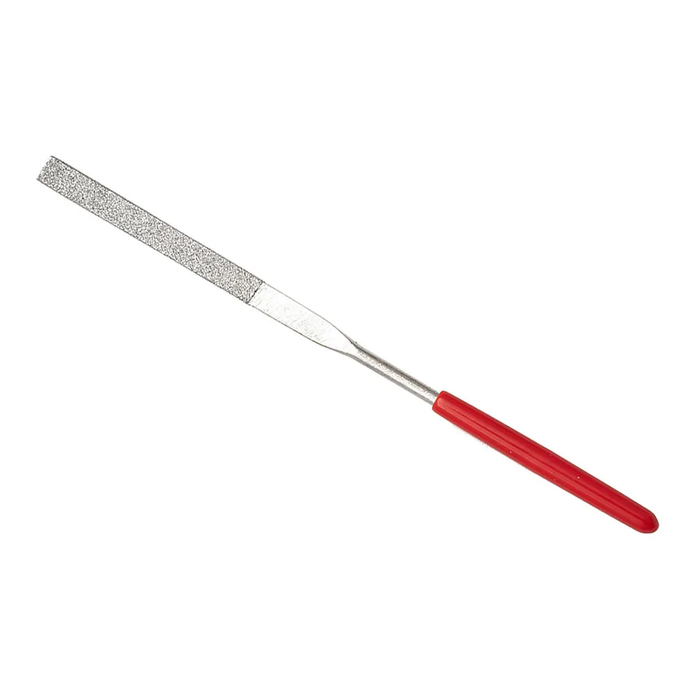 Non-slip File Needle File Flat Hand Tool Metal Stone Grinding Plastic Handle Tool 0.12*5.51