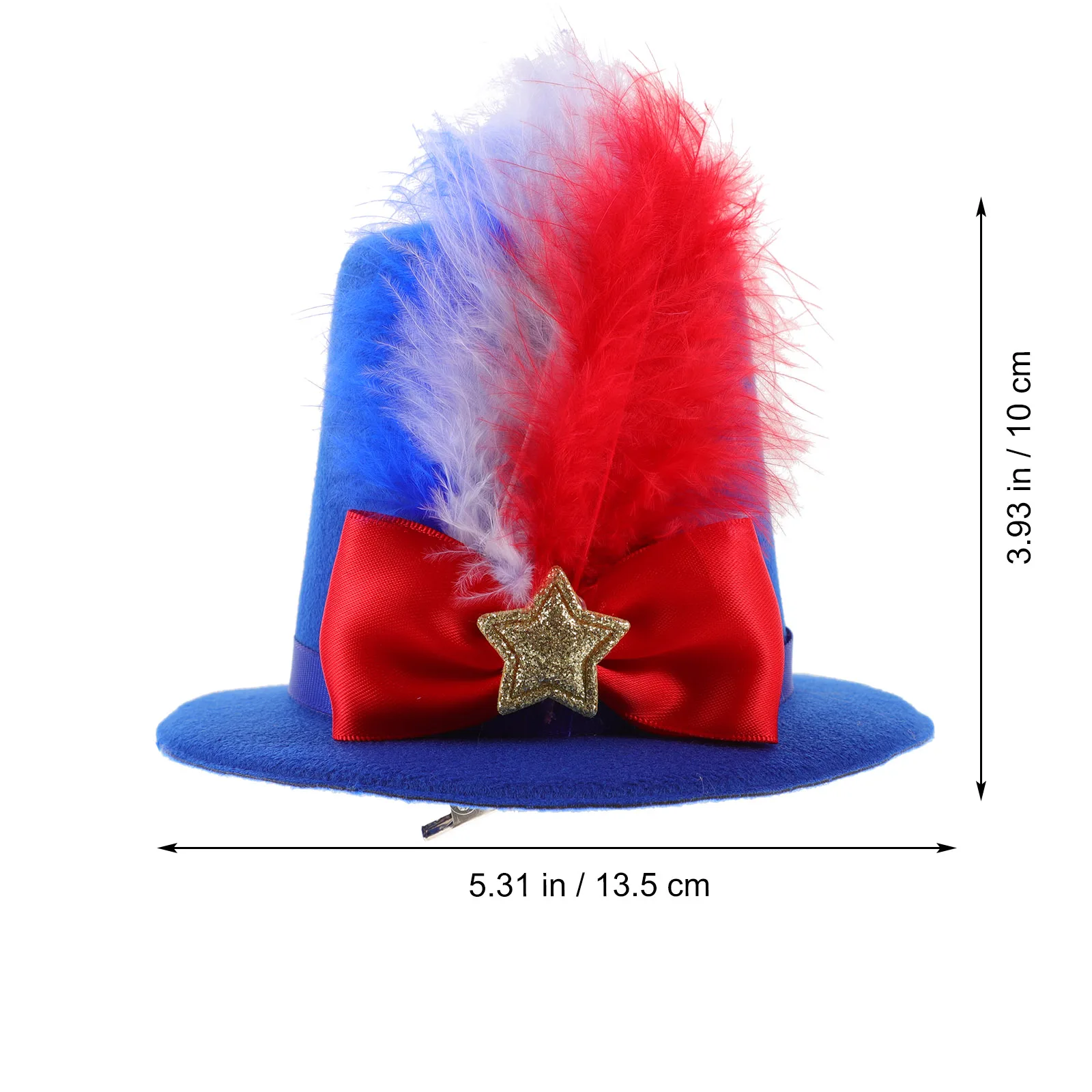 

Creative Plume Clip Independence Day Party Kids Adult Lightweight Reusable Festival Decorative Hair Accessories Barrettes Lovely