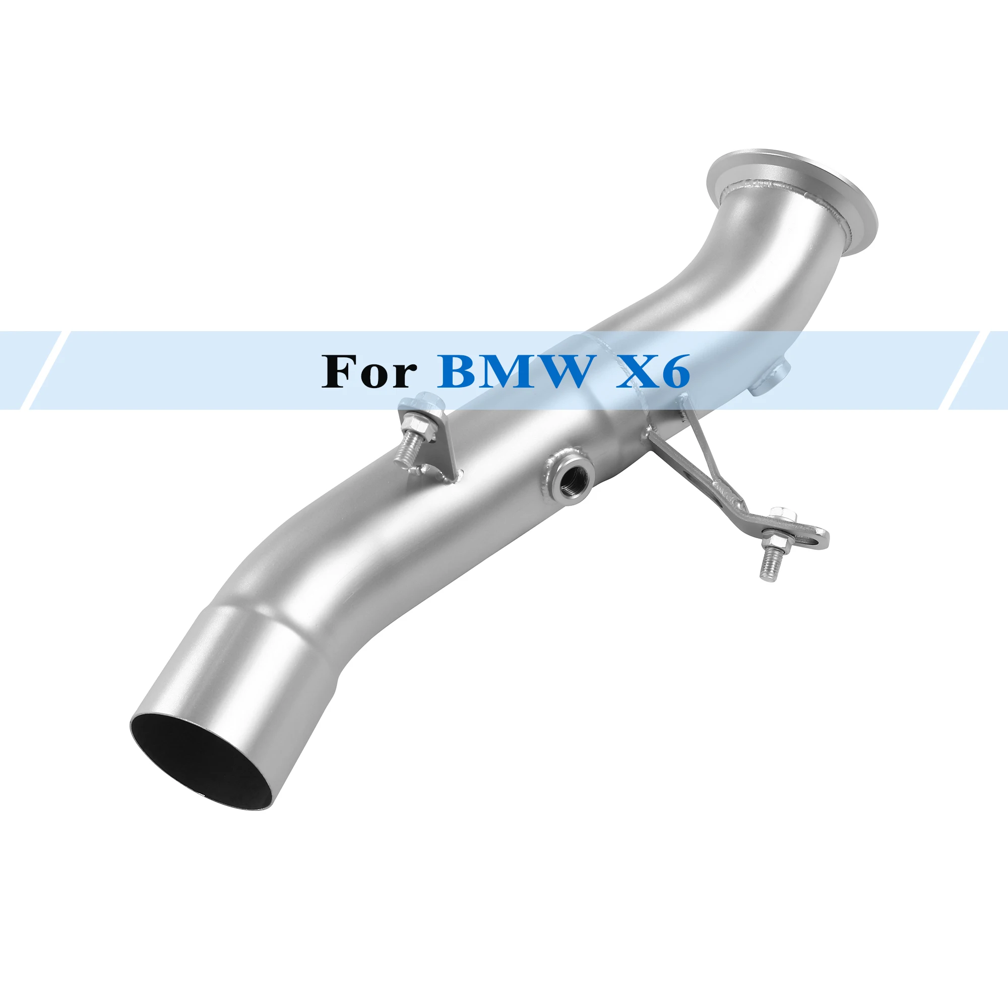 Catless Downpipe for 2009-2021 BMW X5 X6 G05 G06 B58 N55 3.0T Direct-Fit Exhaust Pipe Replacement Stainless Steel