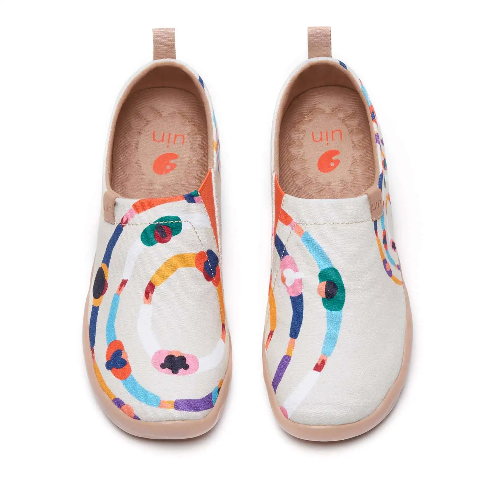 UIN 2022 NEW Spring Women Casual Flat Shoes Ladies Round Toe Shoes Art Painted Travel Shoes