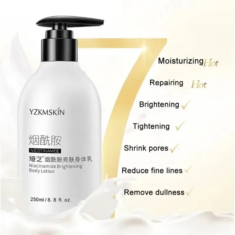 Niacinamide Whitening Body Lotion Skin Care Healthy Milk Firming White Body Lotion Lightening 250ML