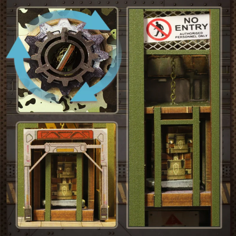 OUZEY مذكرة كتاب المخيم العسكري، نموذج قبو خشبي ثلاثي الأبعاد يمكنك صنعه بنفسك، مجموعة بناء تكتيكية للمراهقين #2