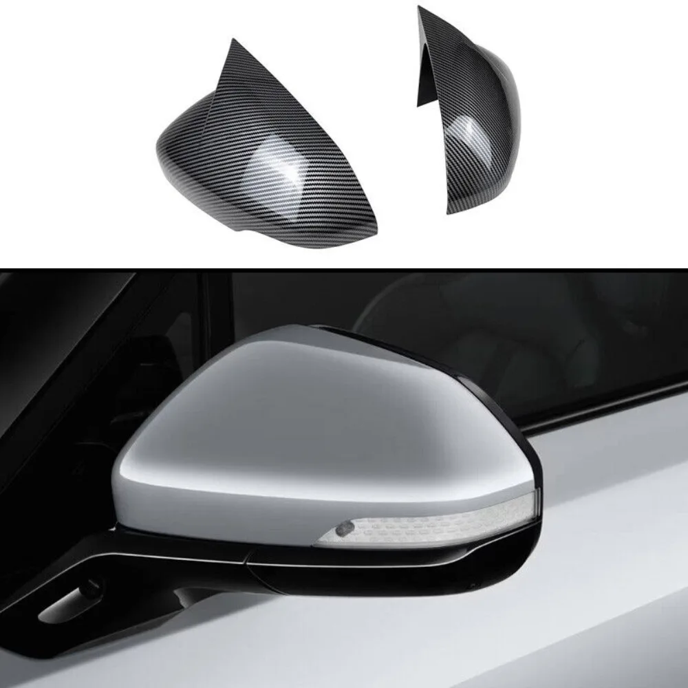 

For Rivian R1S/R1T 2022 - 2024 Carbon Fiber Horn Rear View Side Mirror Cover -