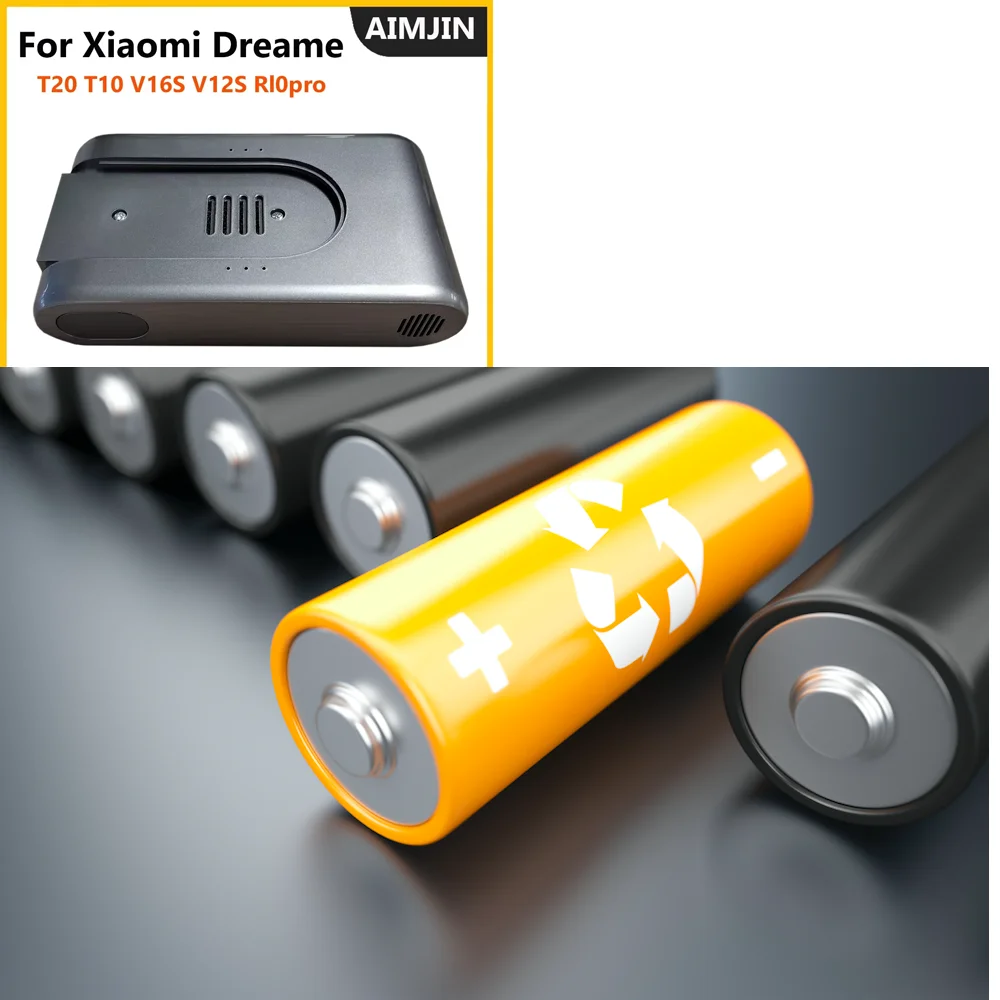 25.2V 5000mAh Vacuum Cleaner Battery for Xiaomi Dreame R10pro T10 V12S V16S T20 Vacuum Cleaner Replacement Lithium Battery