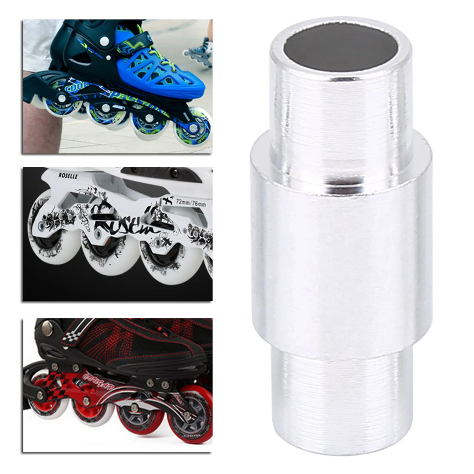 10pcs Aluminium Alloy Skate Wheel Bearing Stepped Spacer Inline Skating Shoes Replacement