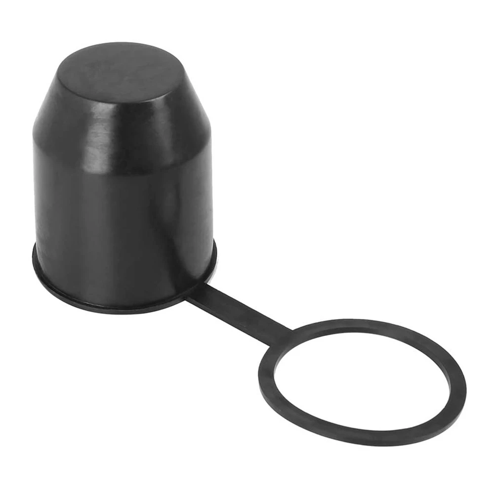 Universal 50mm Auto Tow Bar Ball Cover Accessories Durable Black Cap Towing Hitch Caravan Car Trailer Towball Protective Cover