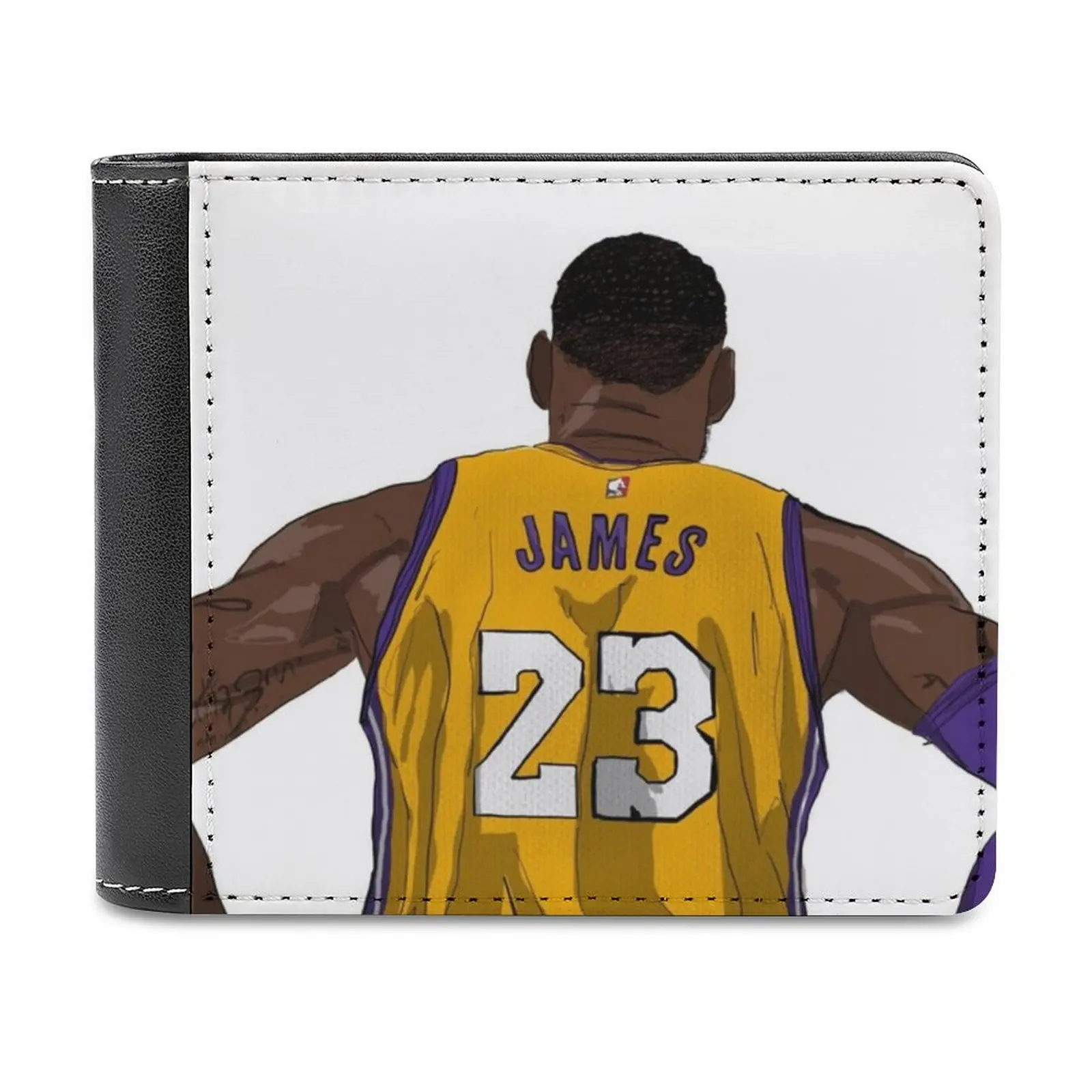 La James Men's Wallet Purses Wallets New Design Dollar Price Top Men Leather Wallet James La Basketball King James Personalized