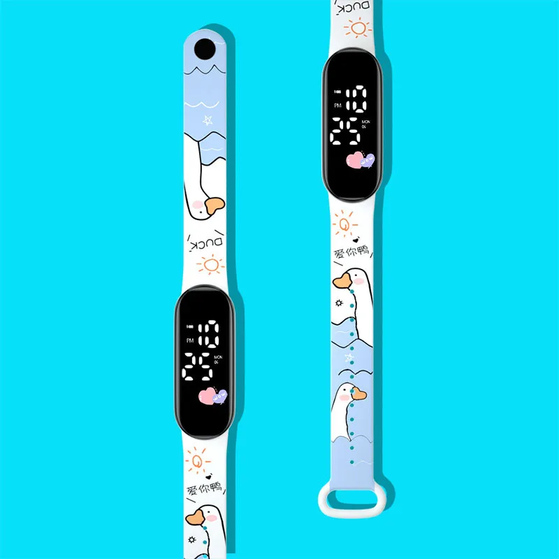 50Pcs/Lot Children LED Watch Girls Waterproof Sport Touch Screen Watches for Women Waterproof Digital Clock Bracelet Gifts