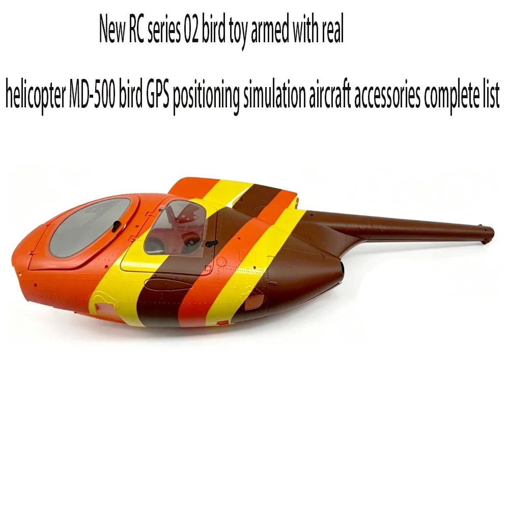 New RC series 02 bird toy armed with real helicopter MD-500 bird GPS positioning simulation aircraft accessories complete list