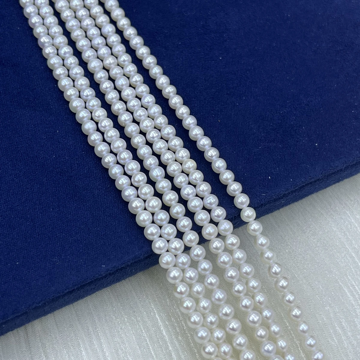 

4-5mm AAA Natural Freshwater Pearl Round Shiny Pearls Beads for Bracelets DIY Accessories Women Men Necklace Jewelry Making 36cm