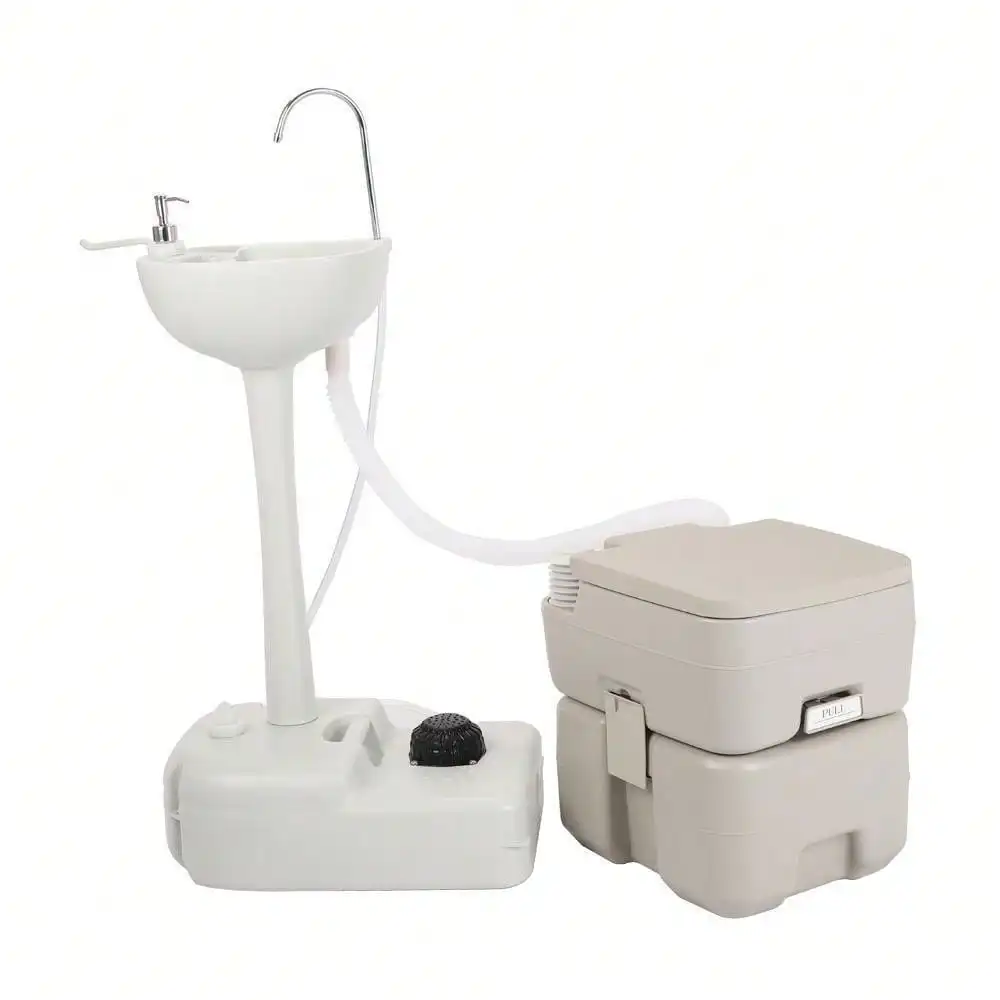 Camping Hiking Hygiene Wash Set 20L Flush Toilet Hand Wash Sink Basin