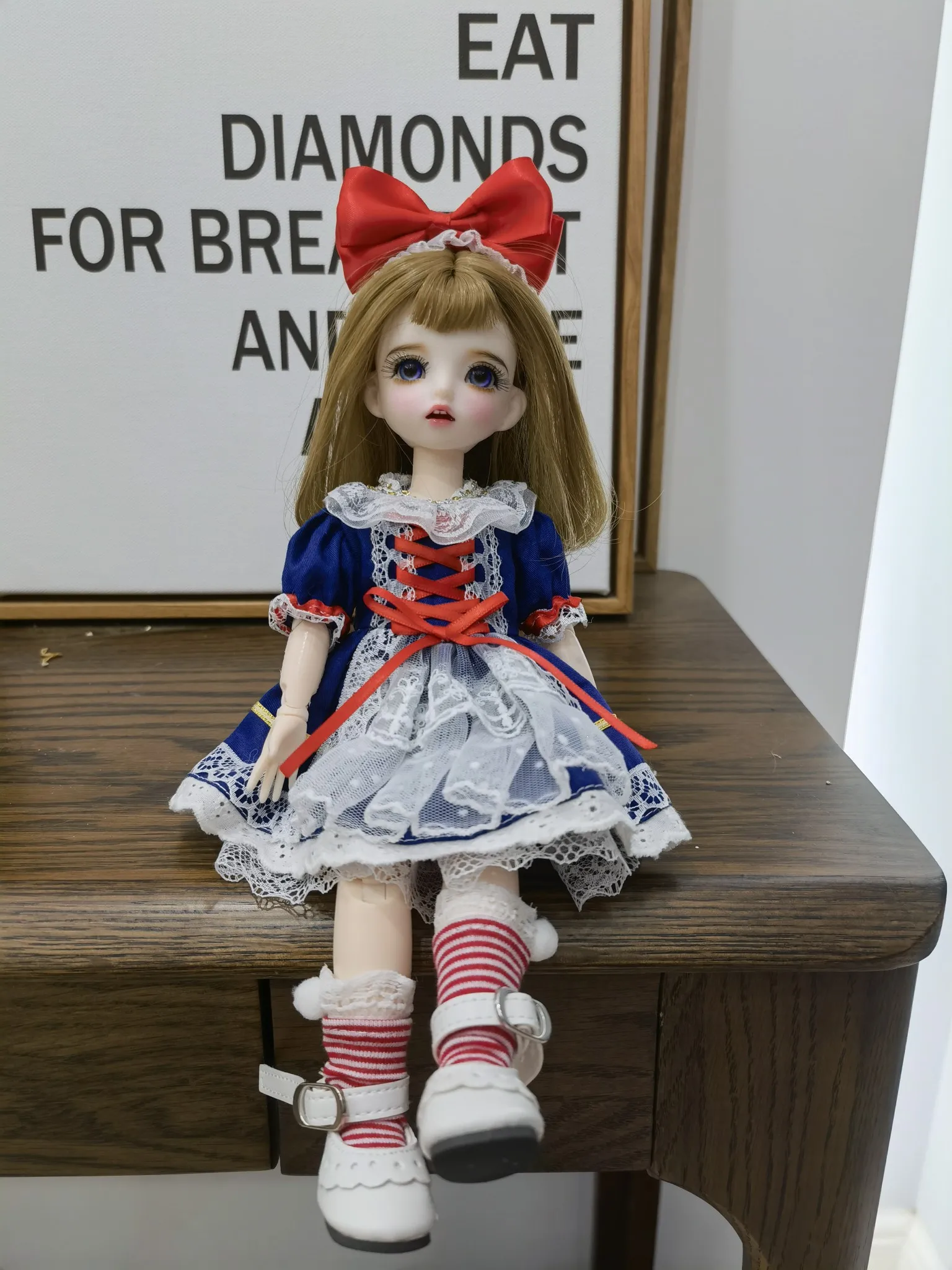 BJD doll clothes suitable for 1/4 1/6 1/8 blyth size bjd girl clothes cute doll clothes suit doll accessories (four points)