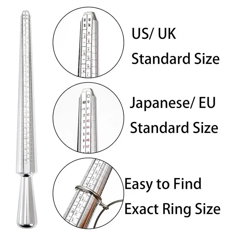 A84X-Jewelry Ring Sizer Tools Ring Repair Stick, Rubber Hammer, Polishing Cloth/Bar/Agate Knife For Jewelry Making, With Bag