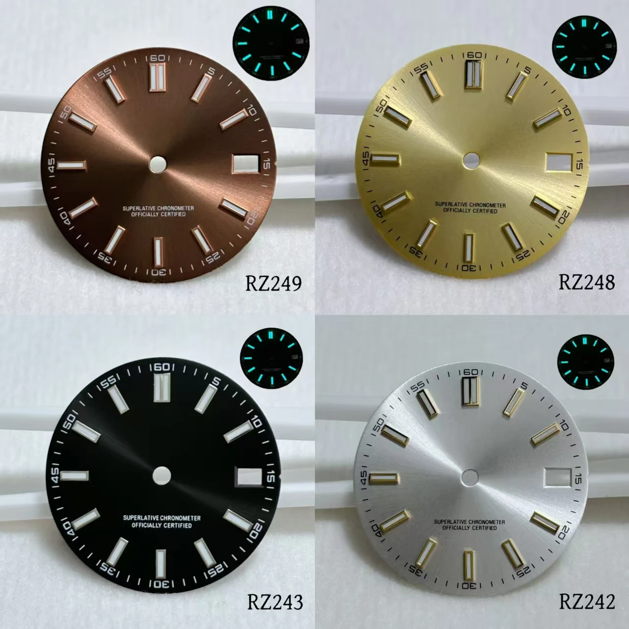 

New NH35 Dial Diameter 28.5mm Blue-Green Night Glow Mechanical Watch Modification NH36 Face Watch Accessories