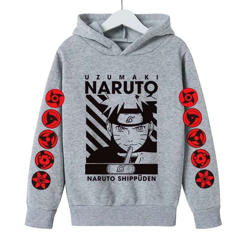 Anime Naruto Autumn/Winter Fashion Casual Hooded Long-sleeved Children's Sports Hoodie Cute Hoodie For Boys And Girls