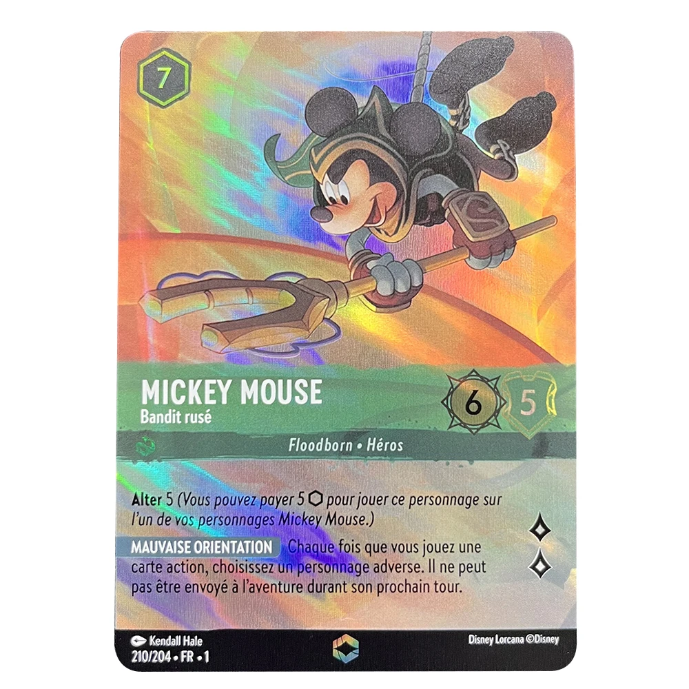 Fench Lorcana Holographic Card Rise of the Floodborn Enchant Proxy TCG Game Card Foil Chapter 1 Maui-Hero to All New Game Cards