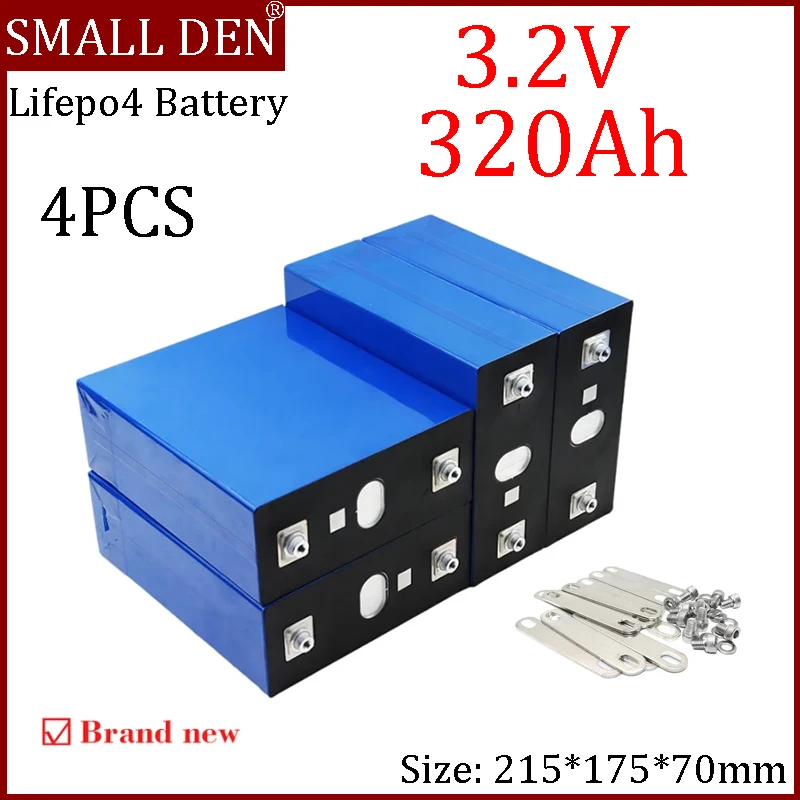 

NEW 3.2V 310Ah 320Ah Lifepo4 battery 3C High power Lithium Iron Phosphate cell DIY12v 24v Electric car RV Solar storage Inverter